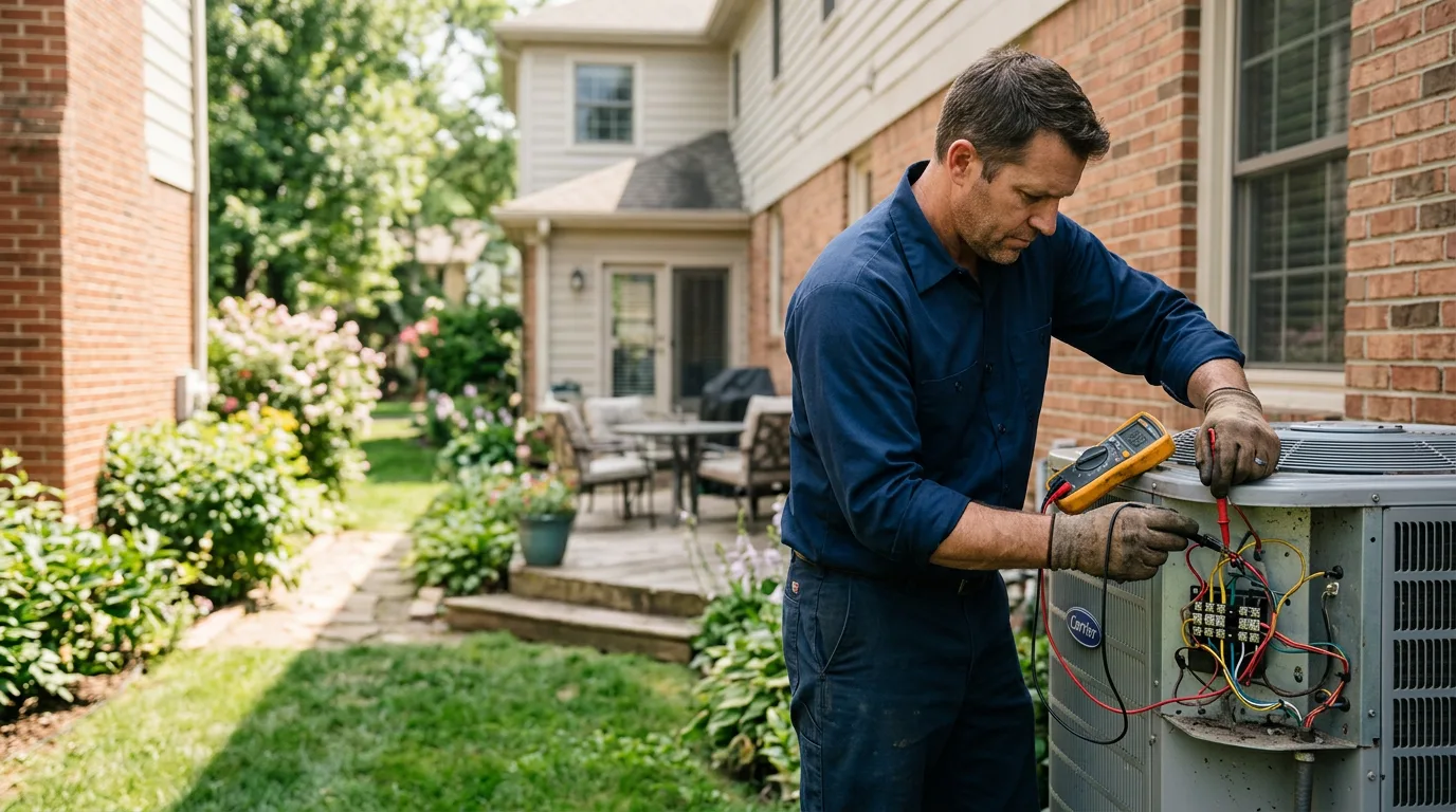 HVAC technician working near New Buffalo, PA